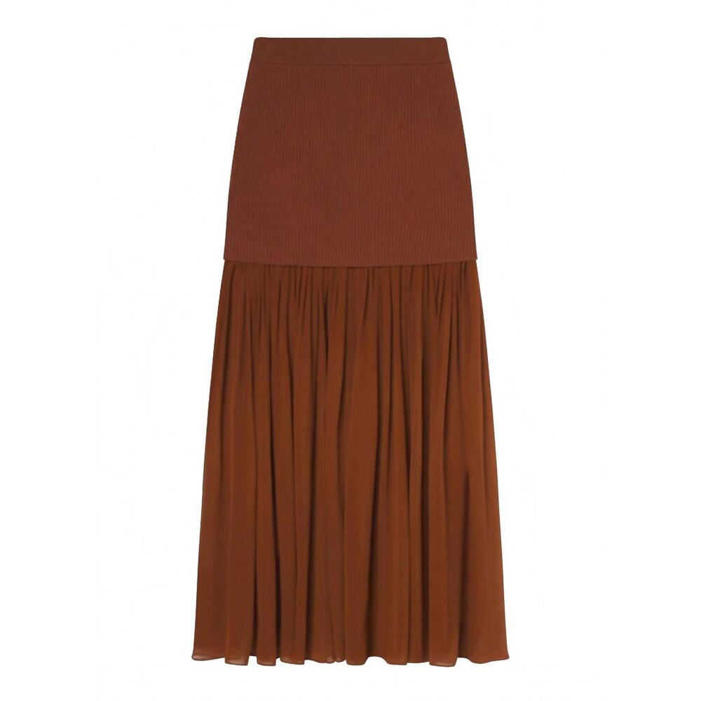 NEW A.L.C. hayden skirt in light chestnut - Picture 5 of 6
